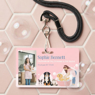 Badge Salon de toilettage pour chiens Photo du personnel
