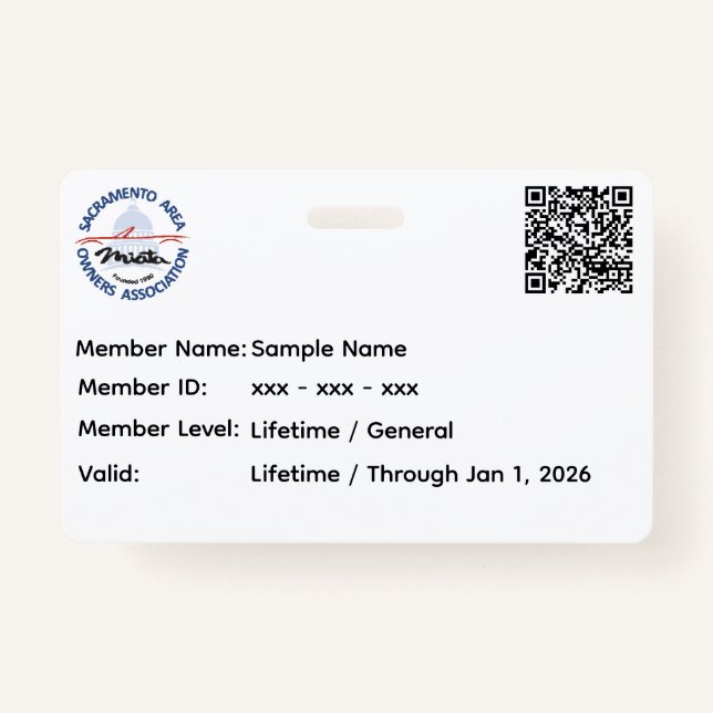 Badge SAMOA Membership Card (Devant)