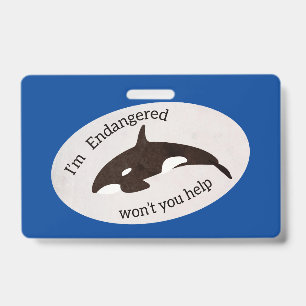 Badge Sauver les baleines