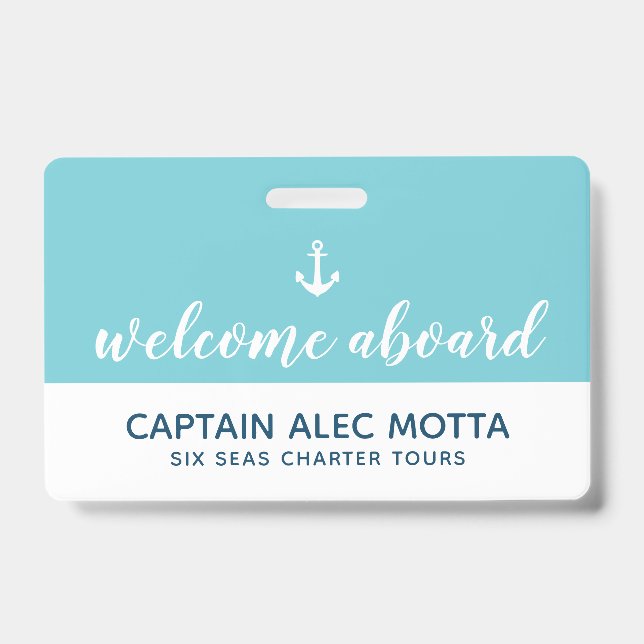 Badge script de bienvenue à bord (Avant)