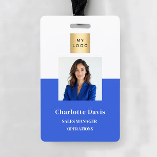 Badge Sécurité de l'entreprise avec photo d'identité de