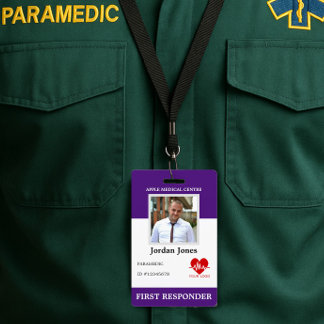 Badge Sécurité de l'ID photo du premier répondeur person