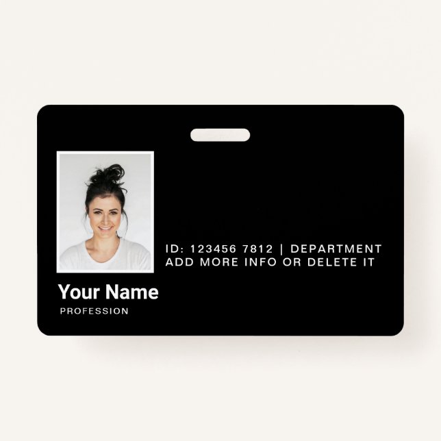 Badge Sécurité de l'ID photo moderne de l'employé person (Devant)
