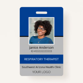 Badge Sécurité des employés professionnels en bleu et gr