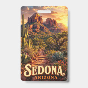 Badge Sedona Arizona Coucher de Soleil Roche Rouge Déser
