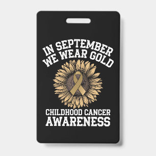 Badge Septembre Nous Portons l'Or Sensibilisation au Can