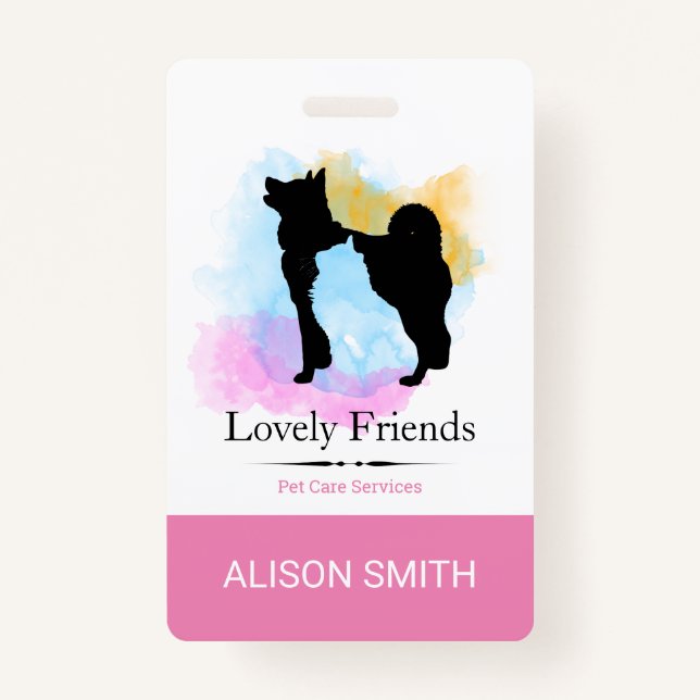 Badge Services de soins aux animaux de compagnie/ Servic (Devant)