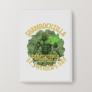 Badge Shamrockzilla Peacekeeper: St. Patrick’s Day Kaiju
