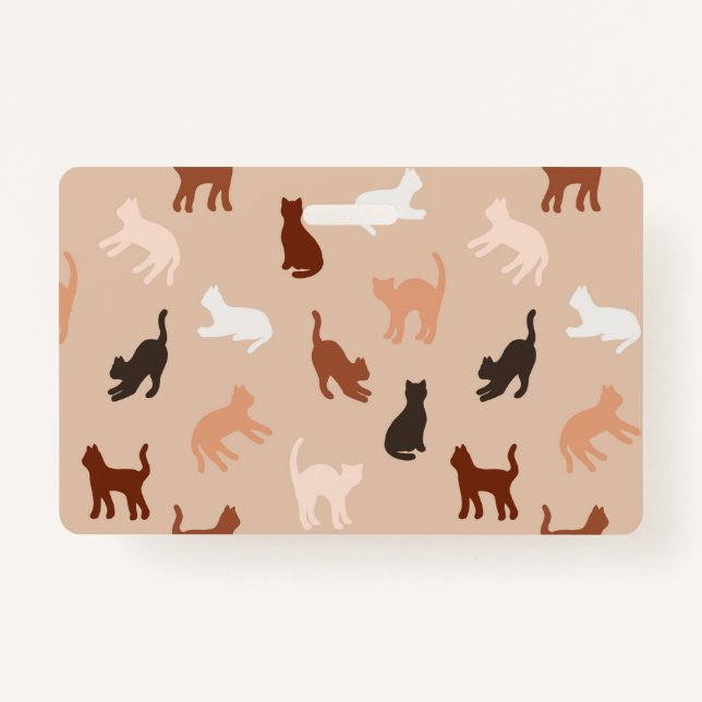 Badge Silhouette de chat (Devant)