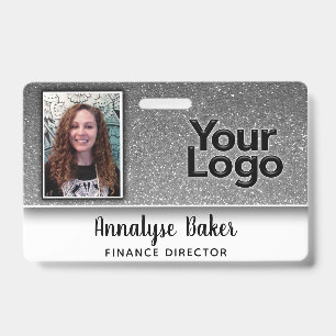 Badge Silver Parties scintillant Professionnel CNA Infir