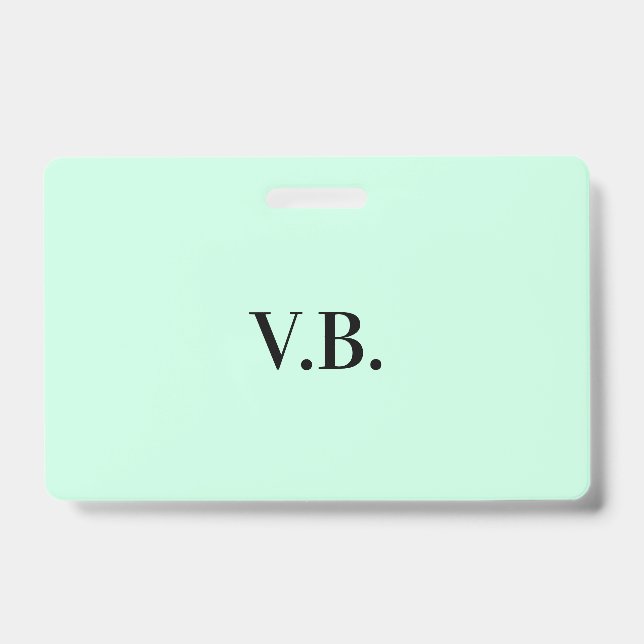 Badge Simple couleur solide ajouter le nom du texte mono (Front)