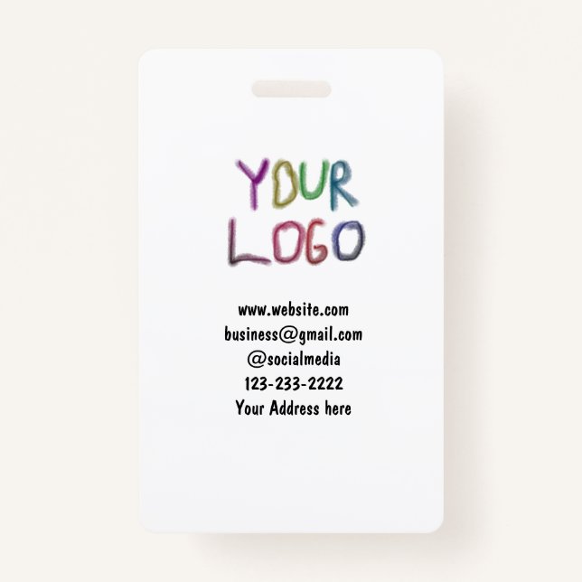 Badge simple et minimal ajouter votre logo/design ici te (Devant)