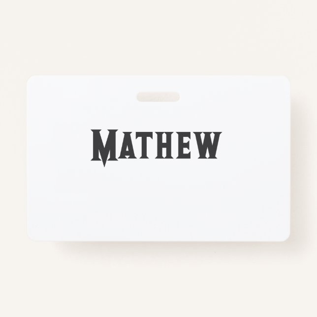 Badge simple lettre initiale monogramme ajouter votre no (Devant)