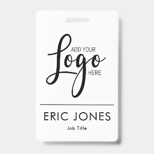 Badge simple LOGO D'ENTREPRISE carte d'identité employé