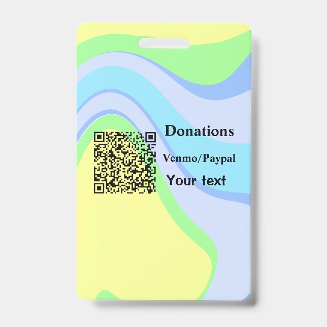 Badge Simple minimal ajouter code-barres donations venmo (Avant)