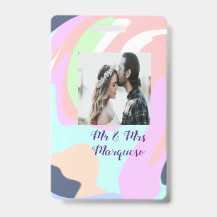 Badge simple minimal ajoutez votre nom photo peinture pa