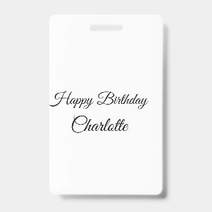 Badge SIMPLE MINIMAL.CUTIE AJOUTER NOM BÉBÉ joyeux anniv