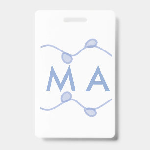 Badge Simple monogramme ajoutez votre lettre de nom feui