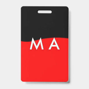 Badge Simple monogramme ajoutez votre lettre de nom homm