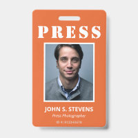 Simple Orange Blanc Photo ID Presse