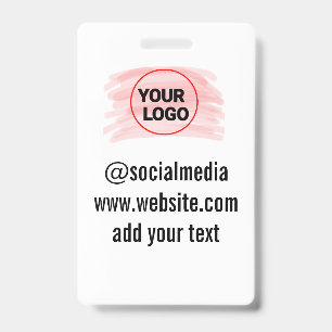 Badge simple personnalisé minimal aquarelle ajoutez logo