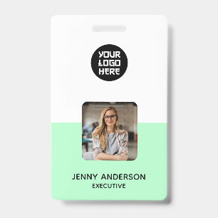 Badge Simple Photo Minimaliste Tendance   ID Neo Mint