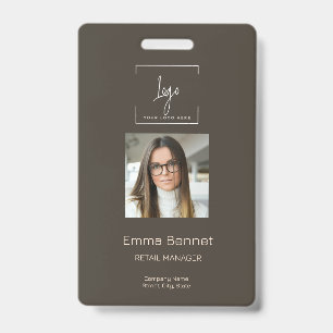 Badge Société de carte d'identité employé avec logo pers