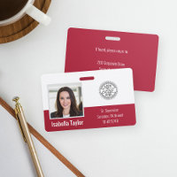 Société de cartes d'identité d'employé photo perso