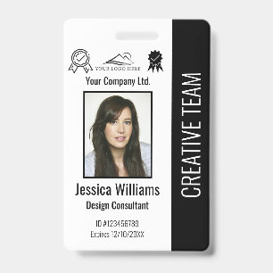 Badge Société de cartes d'identité d'employé photo perso