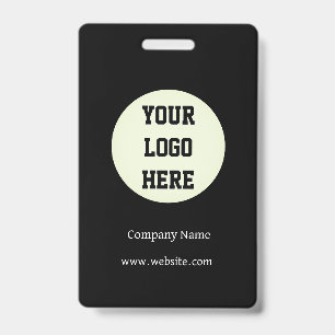 Badge Société de logo personnalisé noir Entreprise