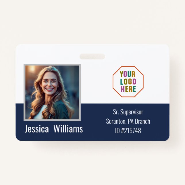 Badge Société d'ID photo d'employé personnalisé (Devant)