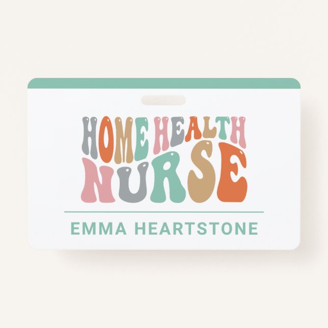 Badge Soins de santé à domicile Infirmière aidante (Devant)