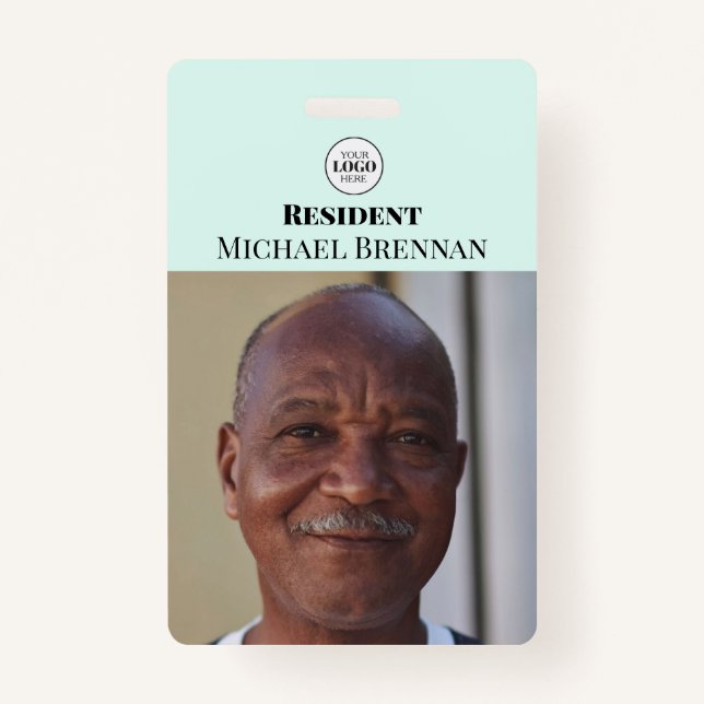 Badge Soins infirmiers ou retraite Résident - ID photo T (Devant)