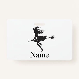 Badge Sorcière Broom Halloween Thunder_Cove