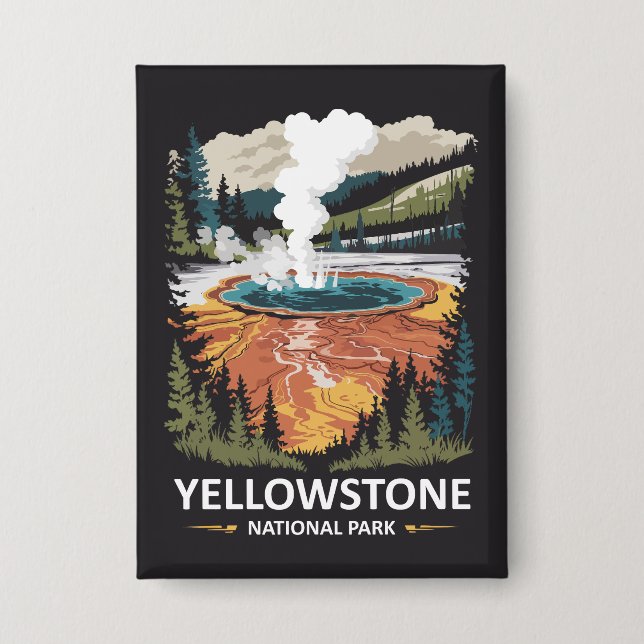 Badge Source chaude du parc national de Yellowstone (Recto)