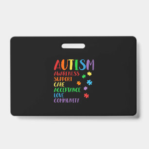 Badge Soutien Acceptation Allié Sensibilisation à l'auti