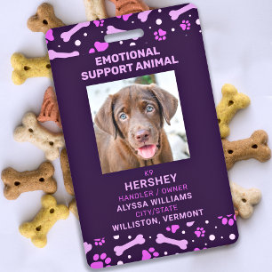 Badge Soutien émotionnel Animal ID Service Animal Chien 