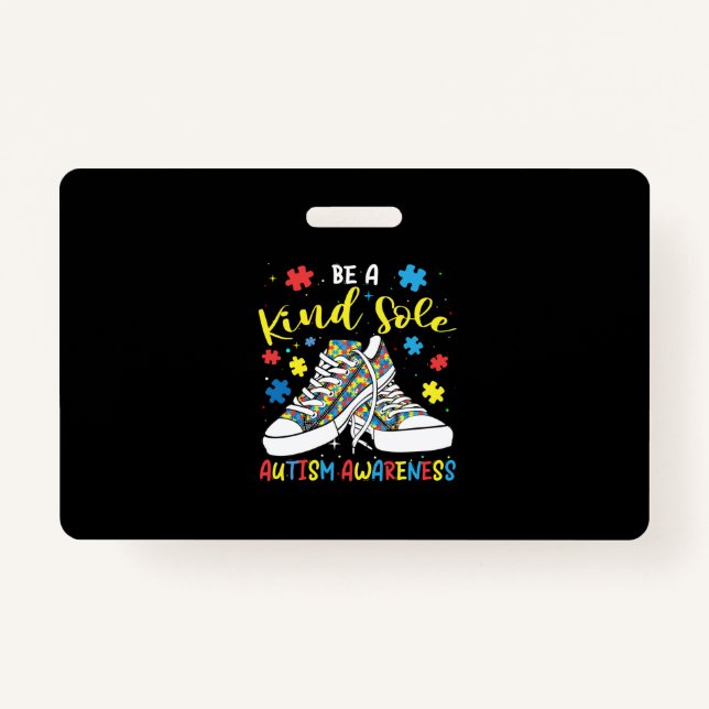 Badge Soyez Une Sensibilisation sur l'autisme Sole Genre (Devant)