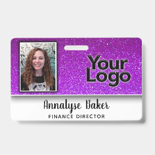 Badge Sparkly Glitter Professional CNA Infirmière Photo