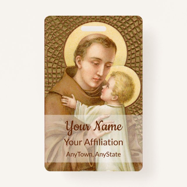 Badge St. Anthony & le Christ Child (JM 05; Style 1) (Devant)