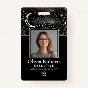 Badge Stars Moon Celestin Night ID Société Sécurité
