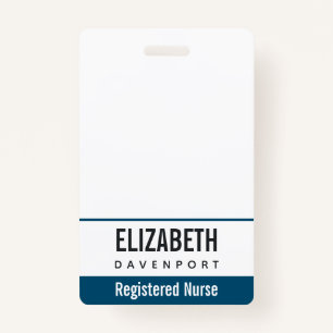 Badge Stéthoscope de soins infirmiers gris simple