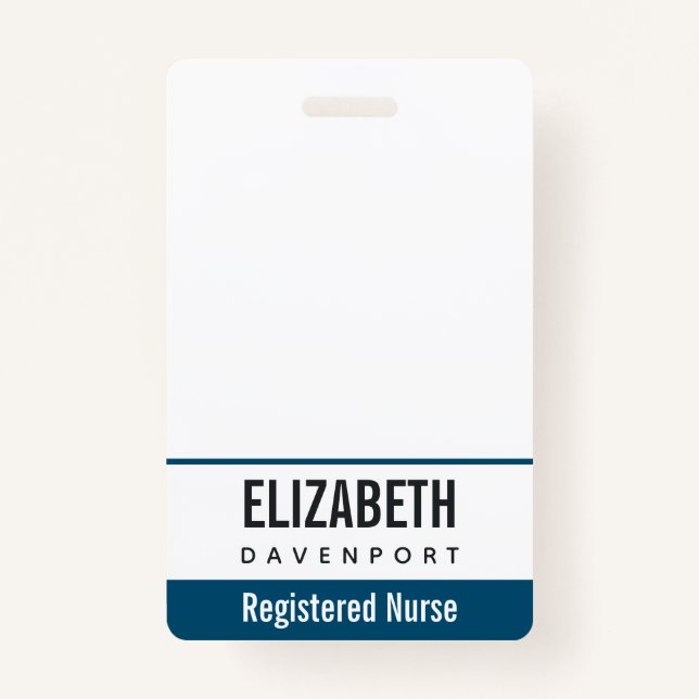Badge Stéthoscope de soins infirmiers gris simple (Devant)