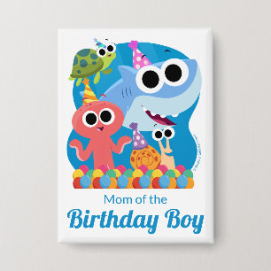 Badge Super simple Finny Shark Confetti Anniversaire