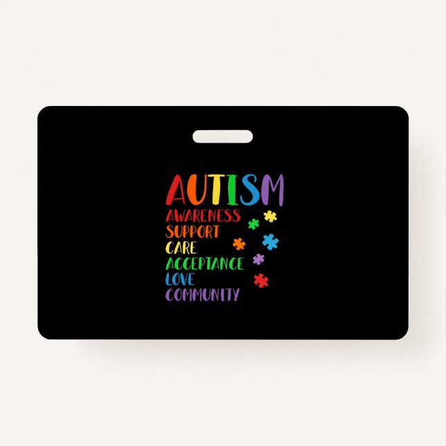 Badge Support Acceptance Ally Autism (Devant)