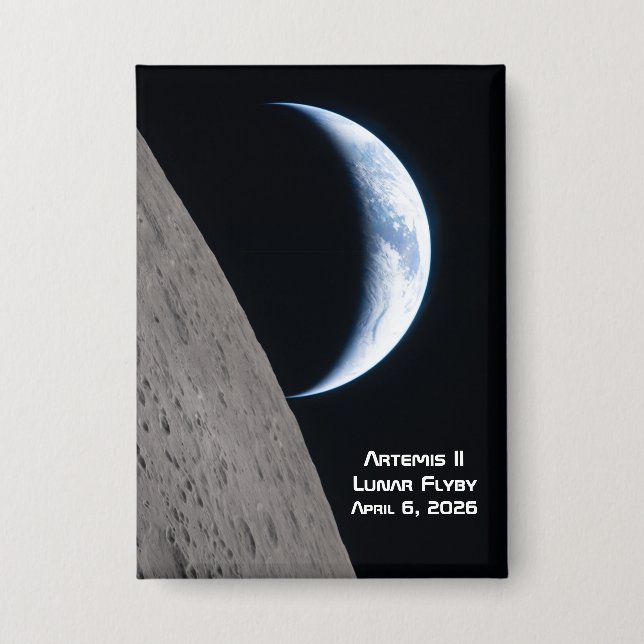 Badge Survol lunaire Artemis II (Recto)