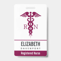 Symbole de la RN infirmière autorisée Simple Red C