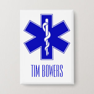 Badge Symbole personnalisé de l'étoile de vie de l'EMT