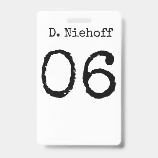Badge (T6) Carte d'identité Dante Niehoff Vlogs