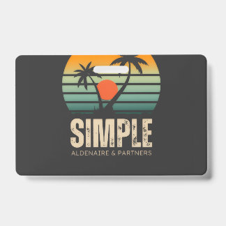 Badge T-shirt Simple Sunset - Tropical vibes design